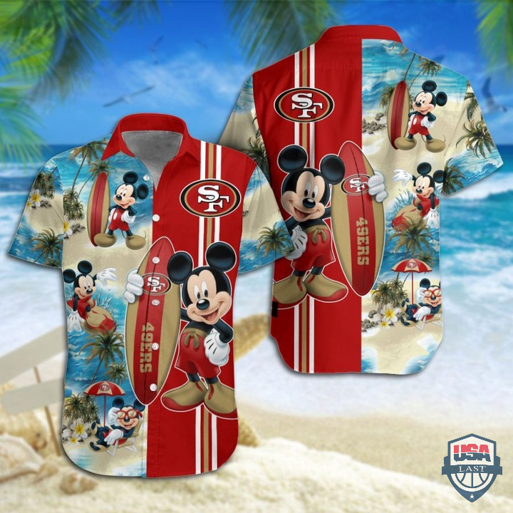 San Francisco 49ers Mickey Mouse Hawaiian Shirt Beach Short