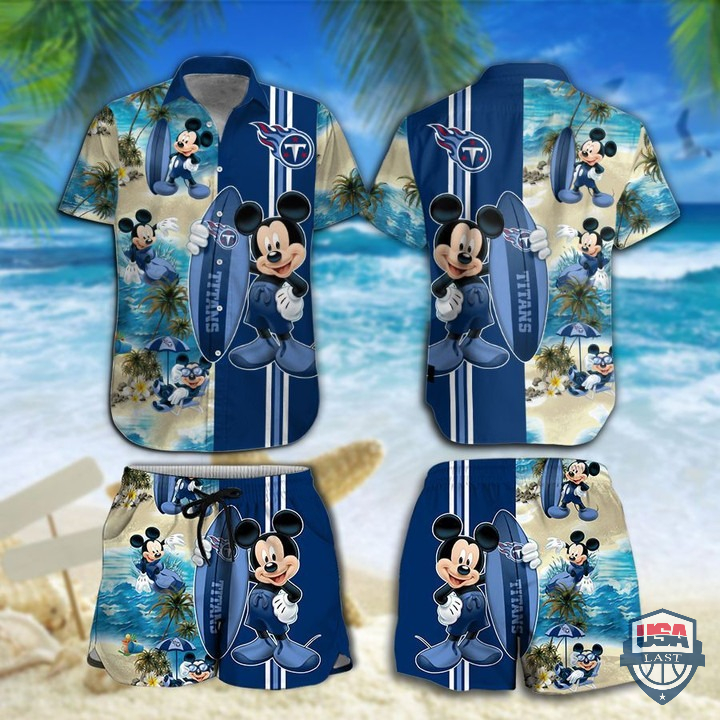 New York Giants Mickey Mouse Hawaiian Shirt Beach Short