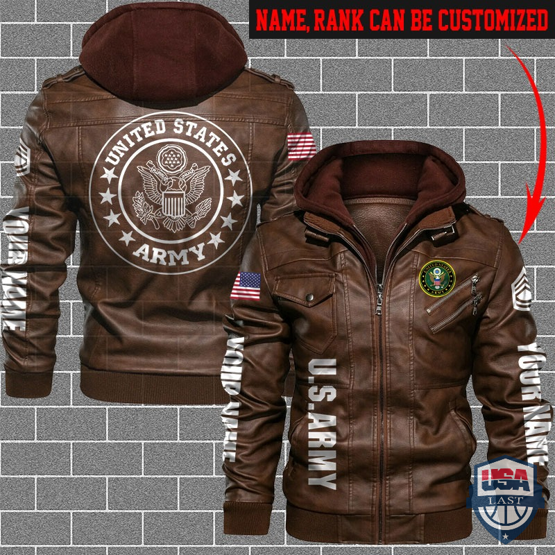 Personalized US Army Leather Jacket