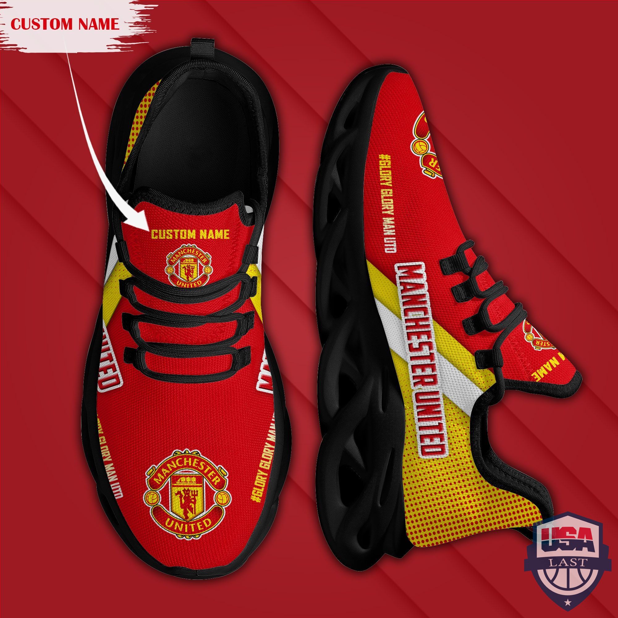 Manchester United Custom Name Max Soul Shoes