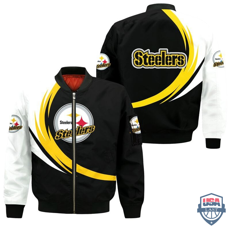 NFL Pittsburgh Steelers Curve Design Bomber Jacket