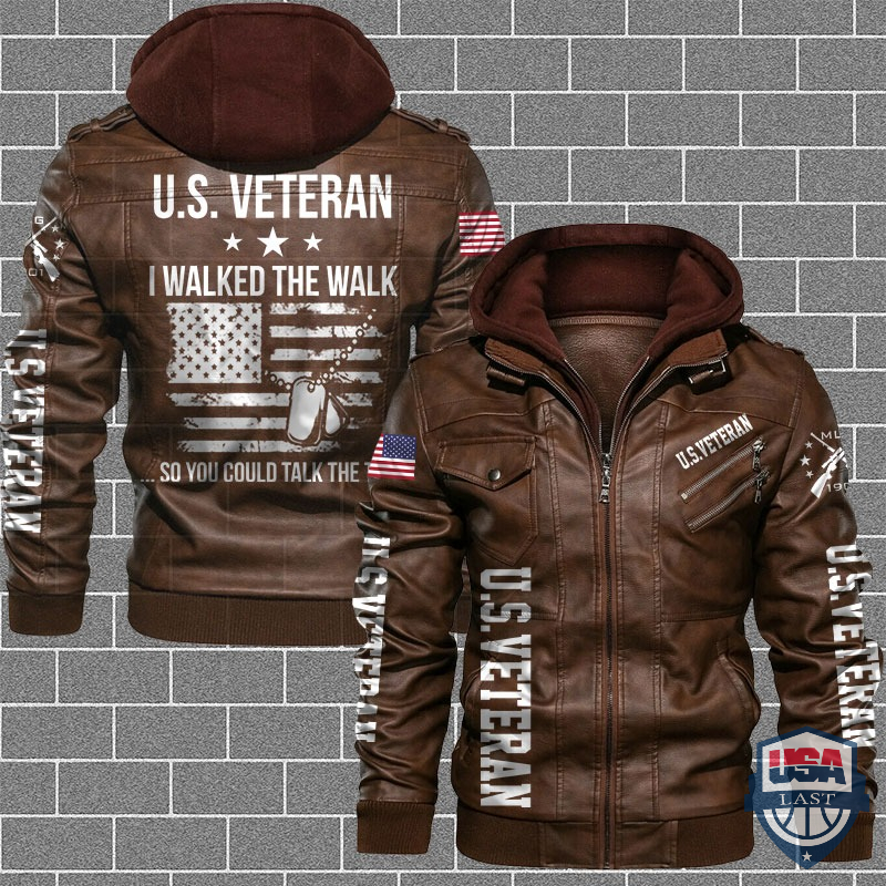 US Veteran I Walked The Walk So You Could Talk The Talk Leather Jacket