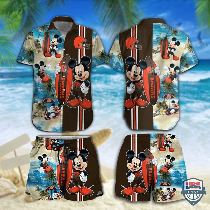 New Orleans Saints Mickey Mouse Hawaiian Shirt Beach Short