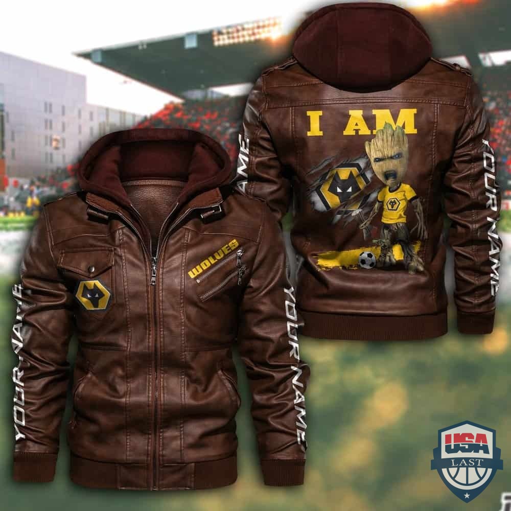 Customize Groot I Am Wolverhampton Wanderers Fan Leather Jacket