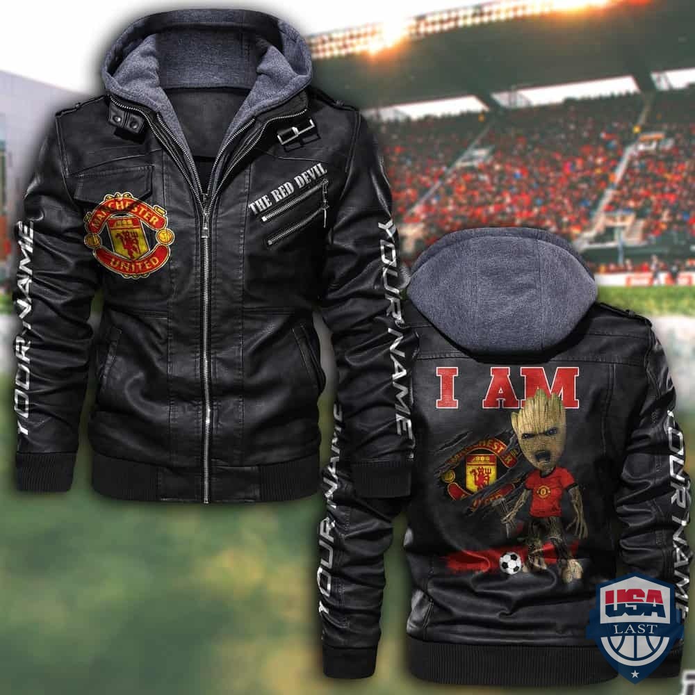 Customize Groot I Am Manchester City Fan Leather Jacket