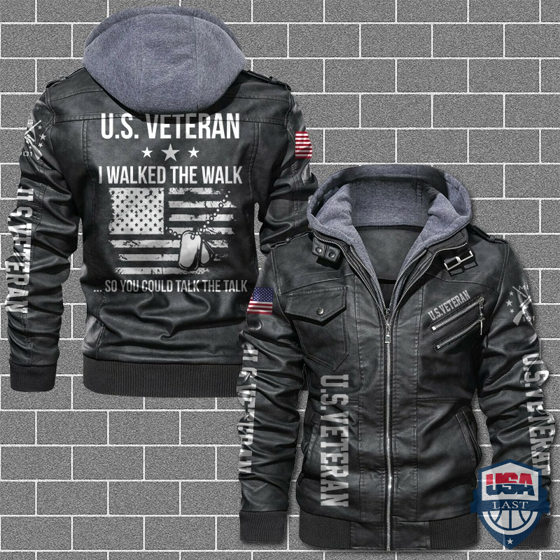 US Veteran Better To Die On Their Feet Than To Live On Their Knees Leather Jacket