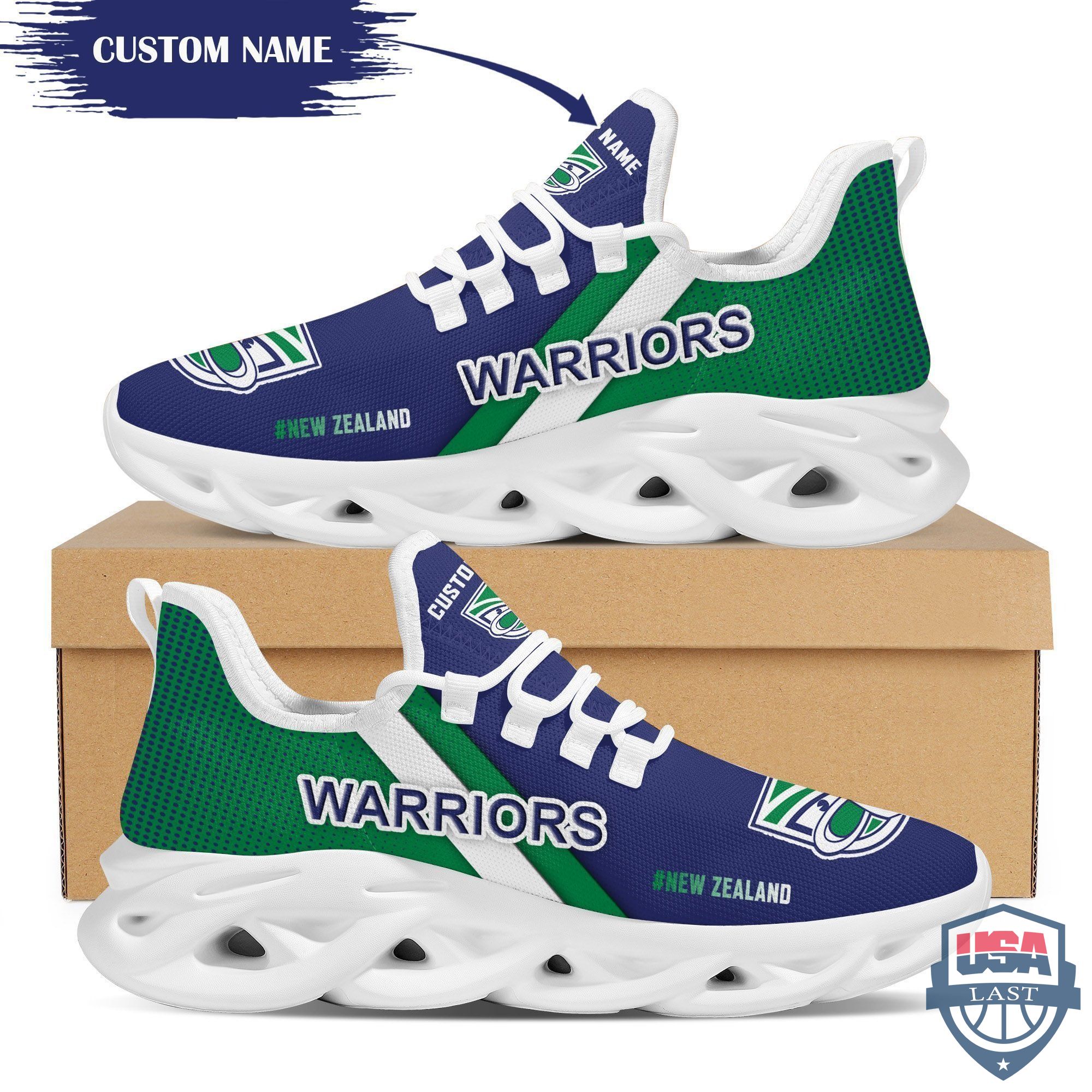 Personalized New Zealand Warriors Max Soul Shoes
