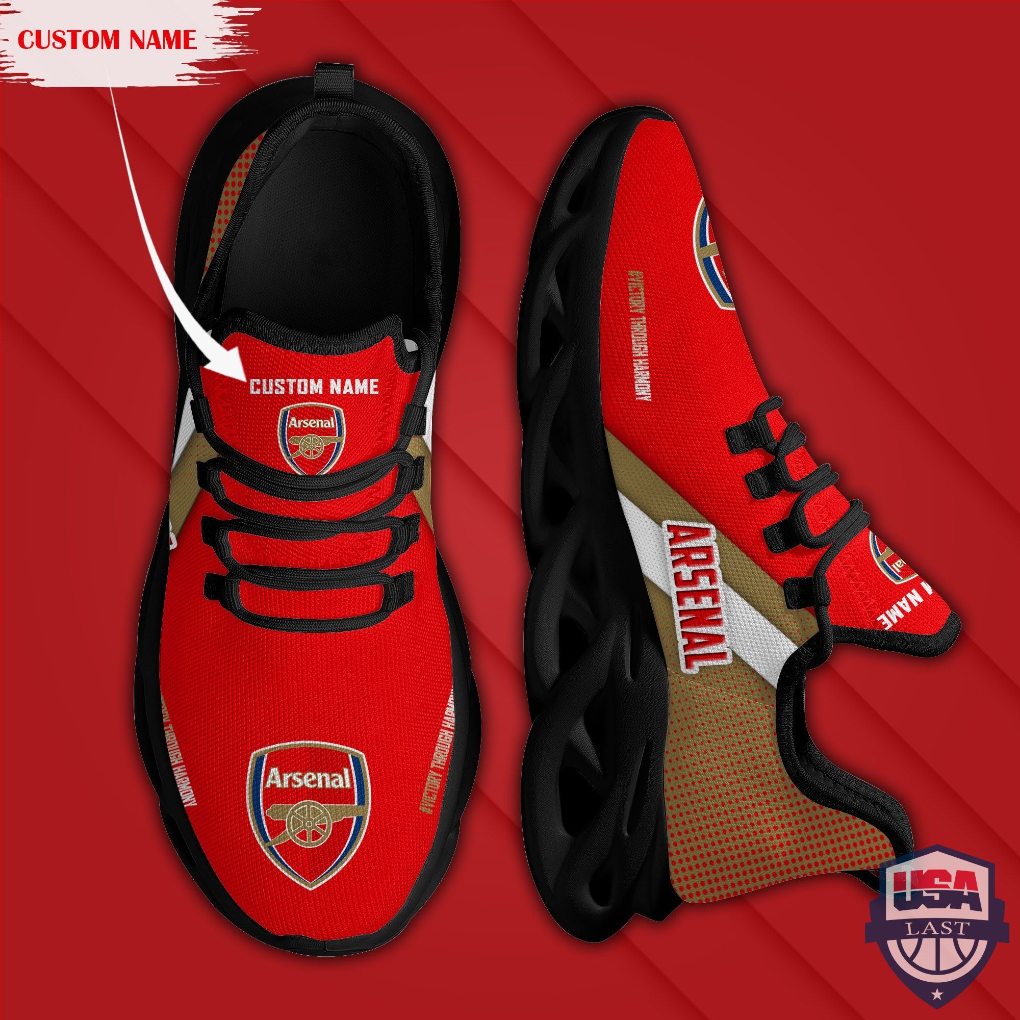 Arsenal Custom Name Max Soul Shoes