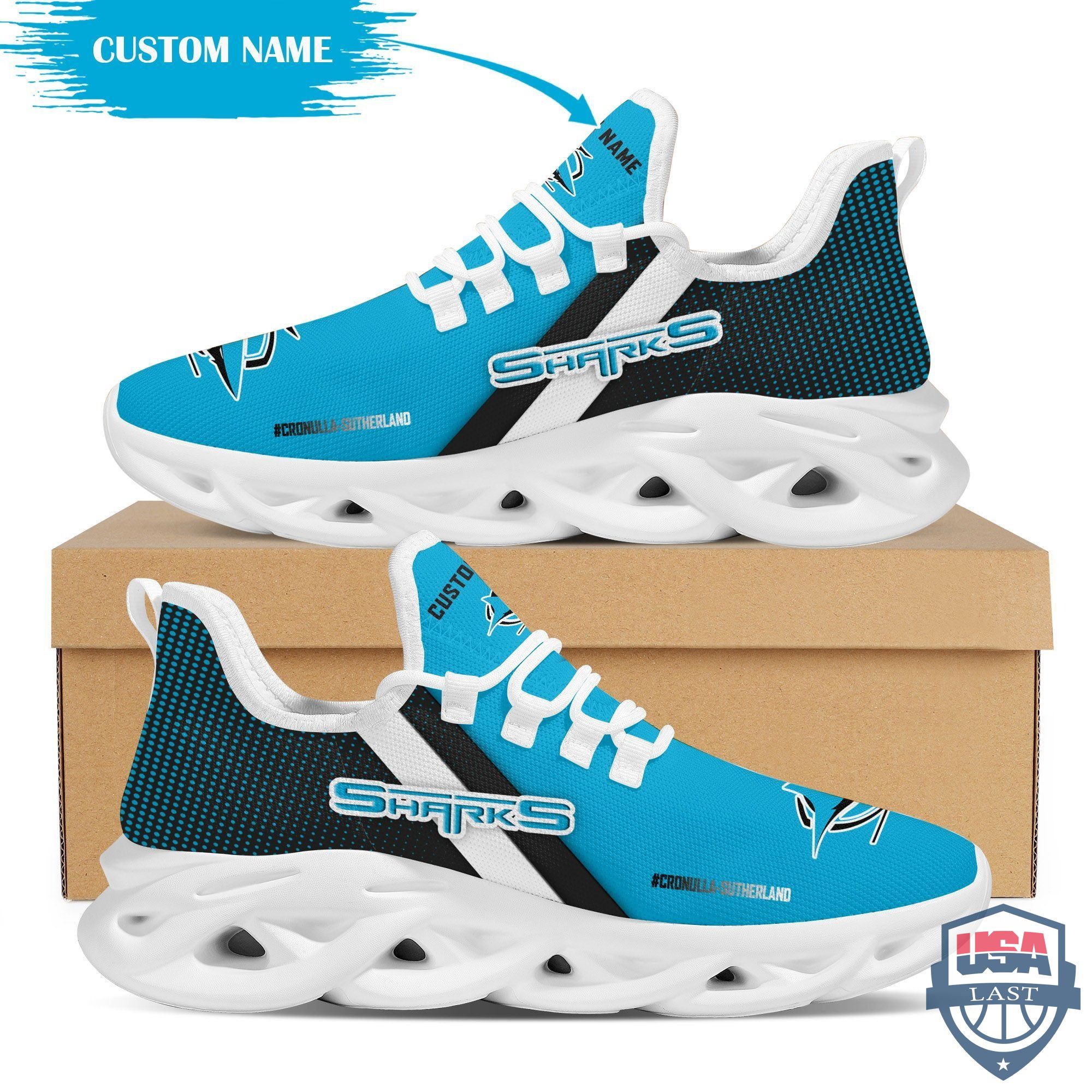Personalized Cronulla-Sutherland Sharks Max Soul Shoes