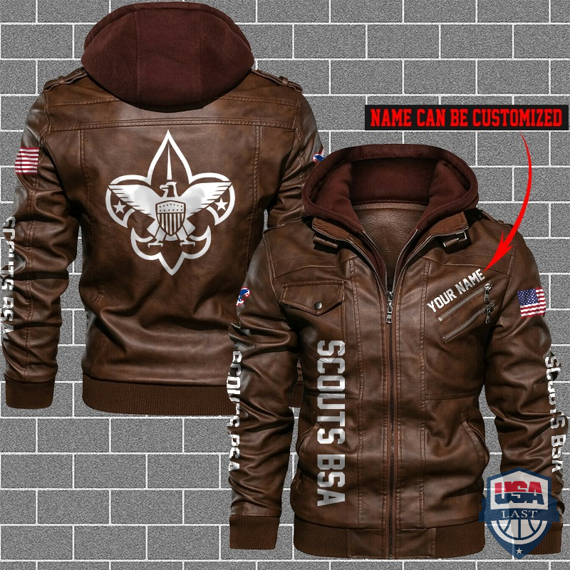 Boy Scouts of America Custom Name Leather Jacket