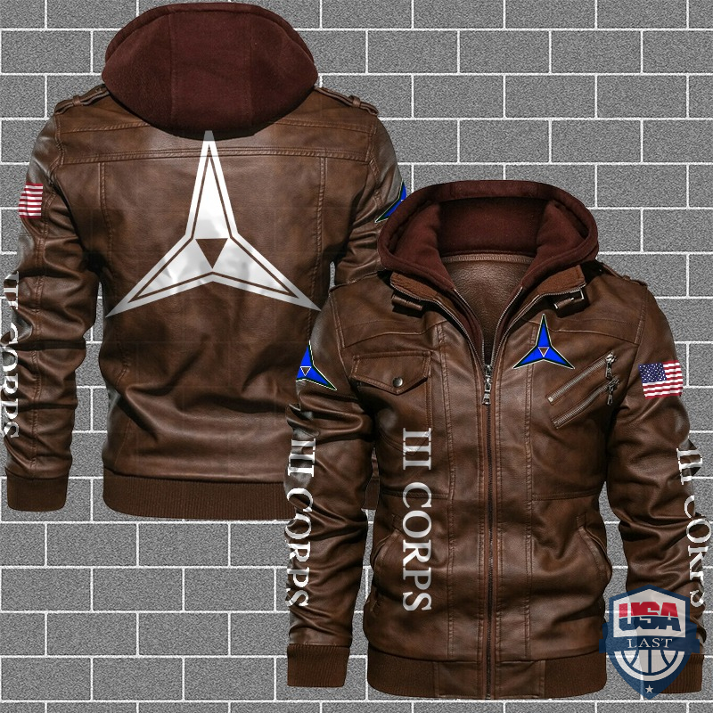 US Army III Corps Leather Jacket