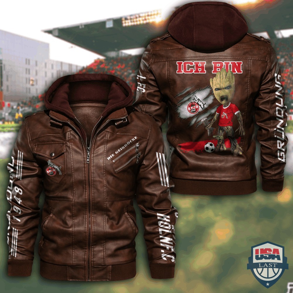 1 FC Köln FC Hooded Leather Jacket
