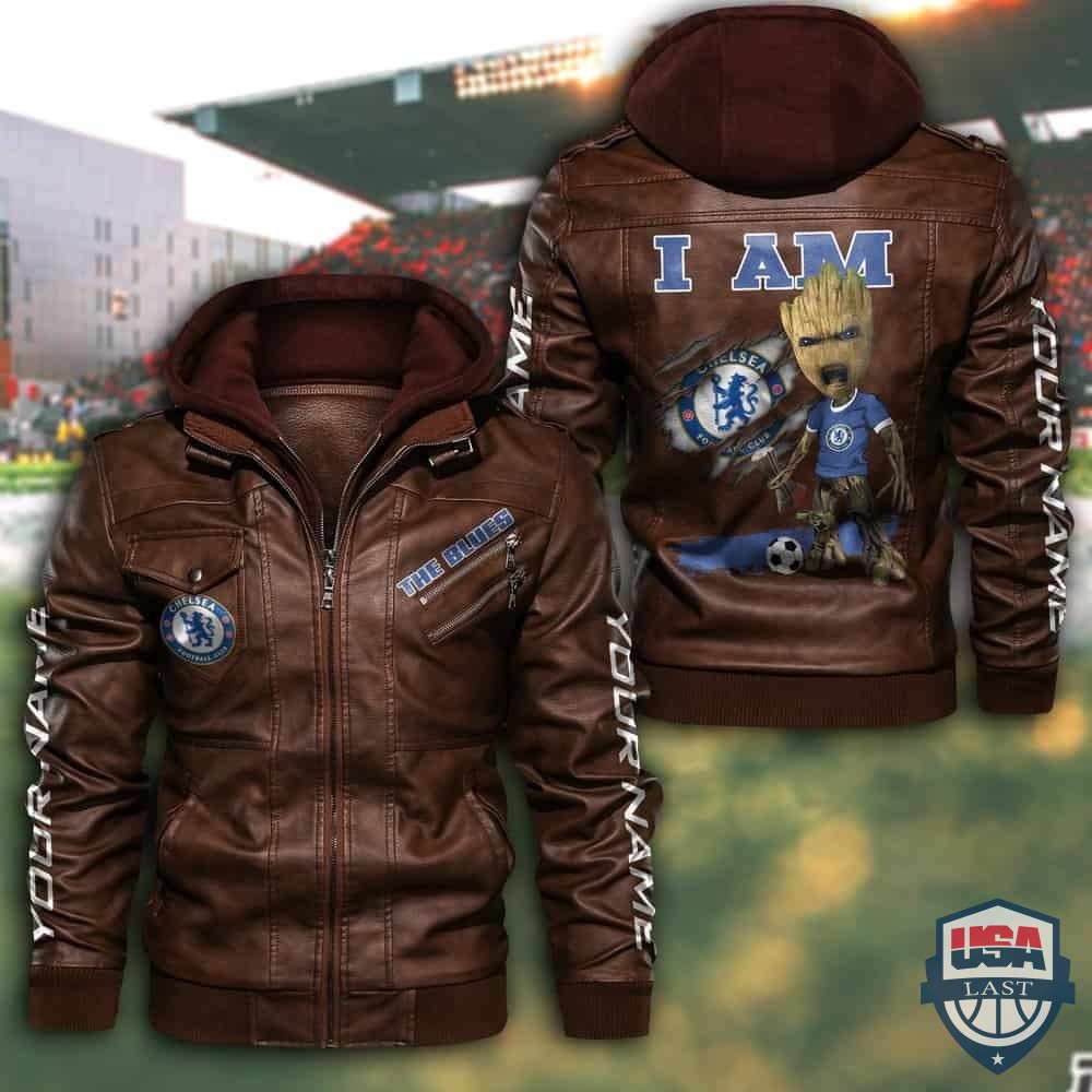 Customize Groot I Am Chelsea Fan Leather Jacket