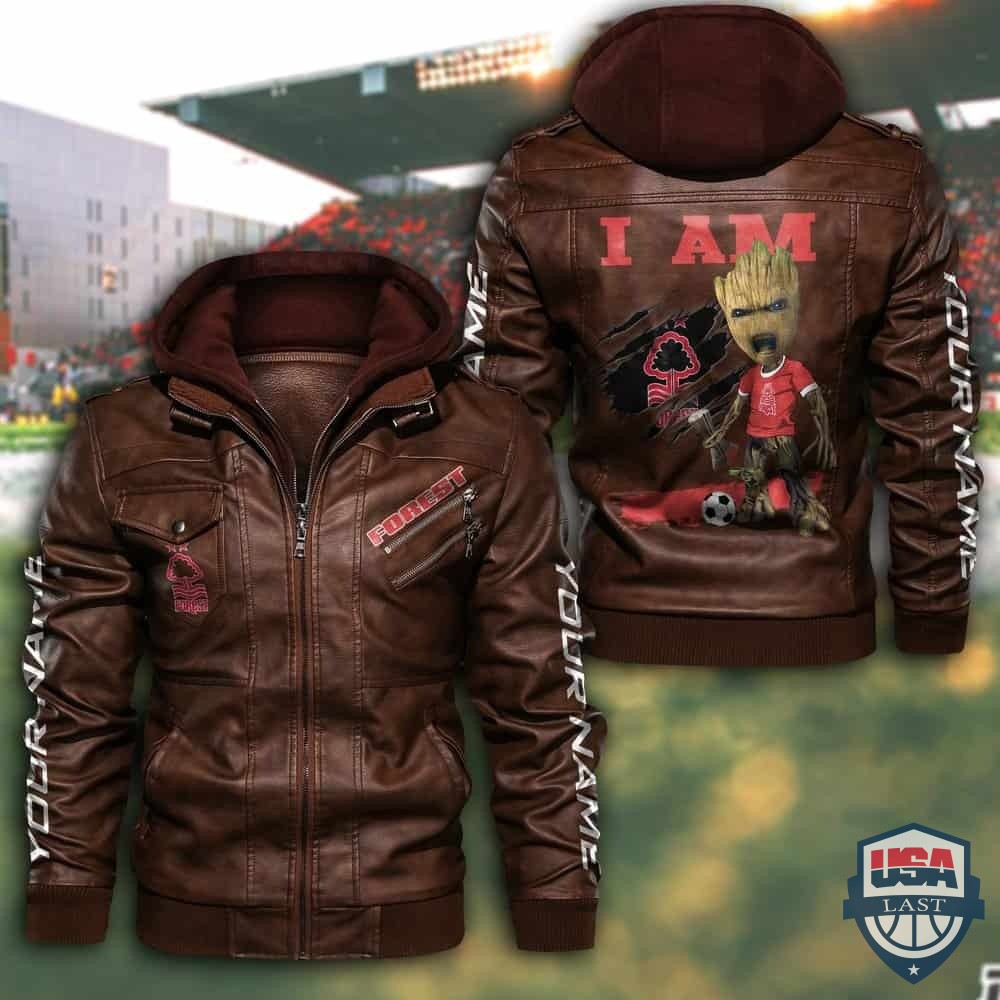 Customize Groot I Am Nottingham Forest Fan Leather Jacket