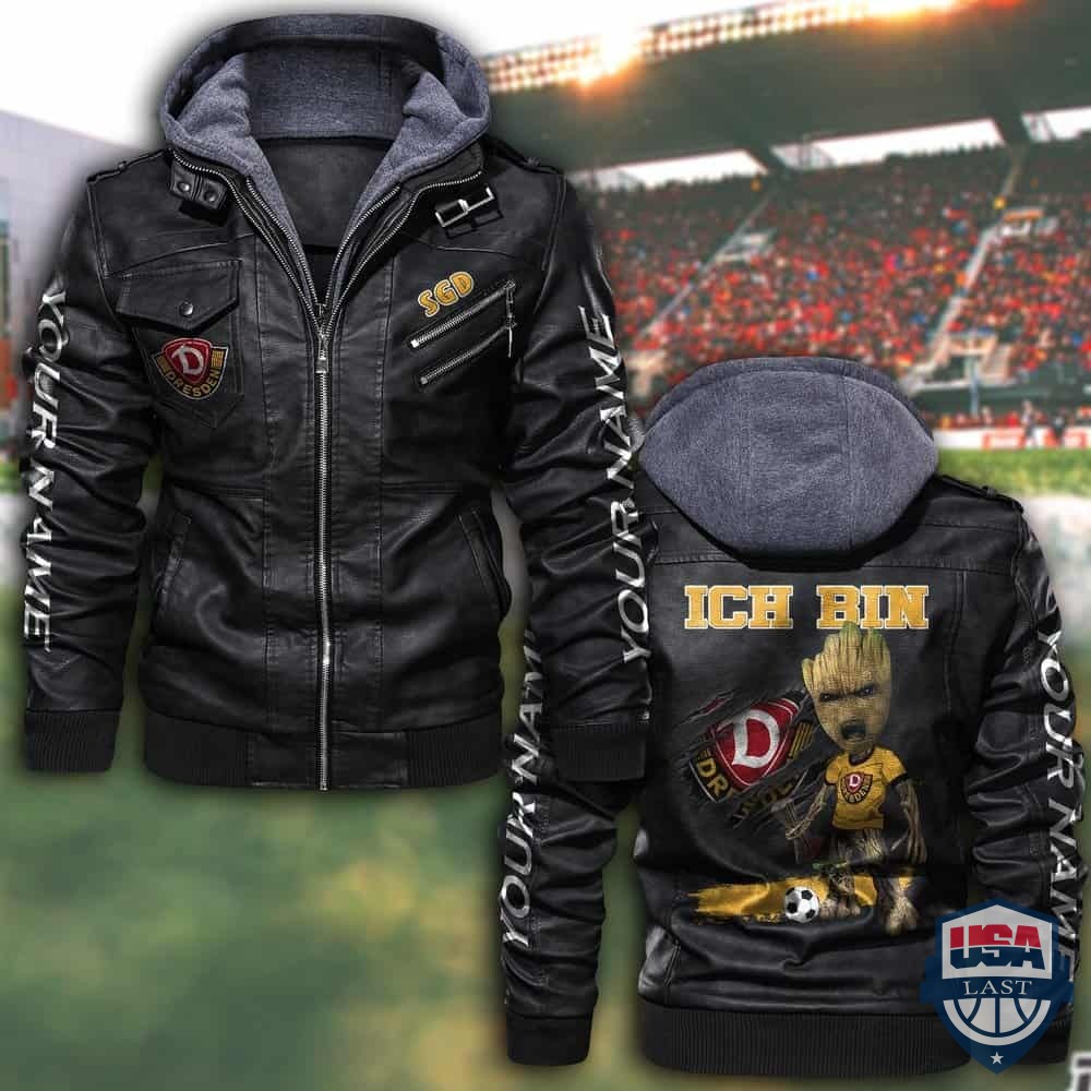 Dynamo Dresden FC Custom Name Leather Jacket