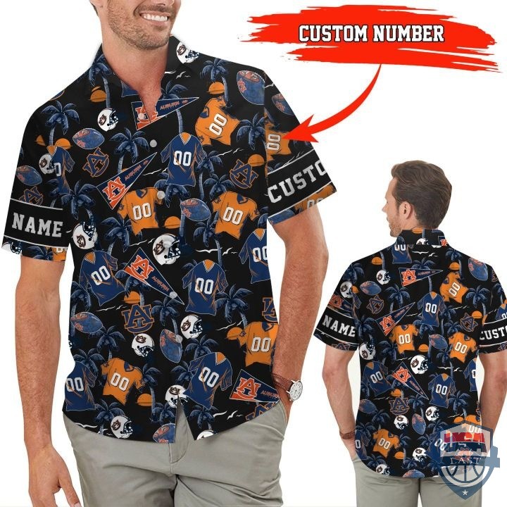 Auburn Tigers Custom Name And Number Hawaiian Shirt
