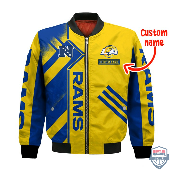 Los Angeles Rams 2X Super Bowl LVI Champions Custom Name Bomber Jacket