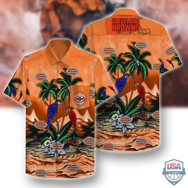 Cleveland Browns Parrots Couple Hawaiian Shirt