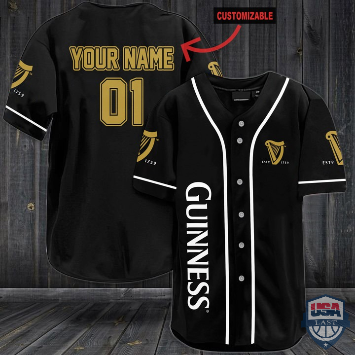 Personalized Guinness Irish Dry Baseball Jersey