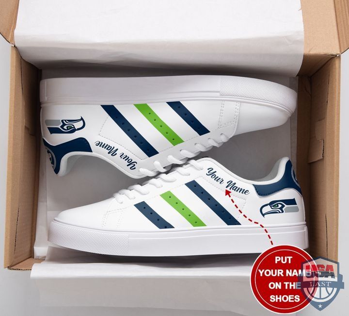 BEST Seattle Seahawks Custom Name Stan Smith Shoes