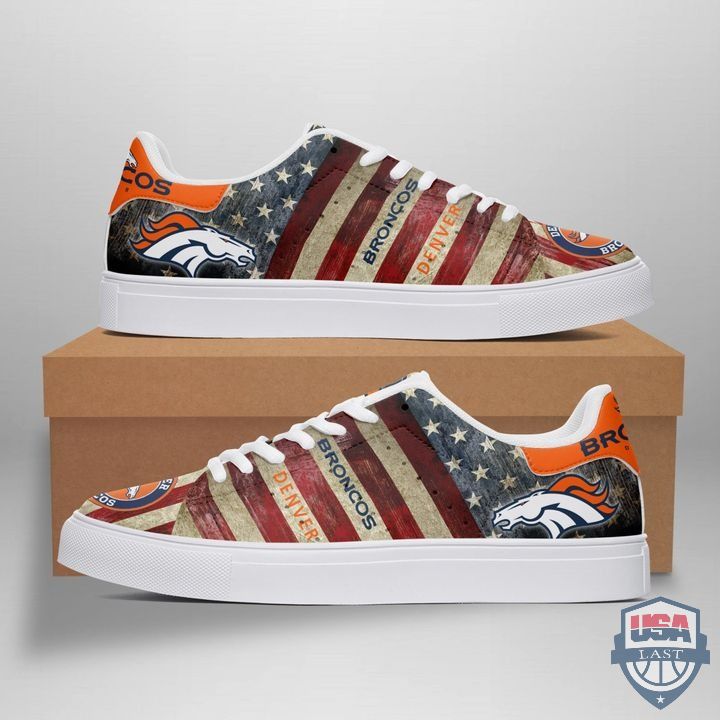 BEST Denver Broncos American Flag Stan Smith Shoes