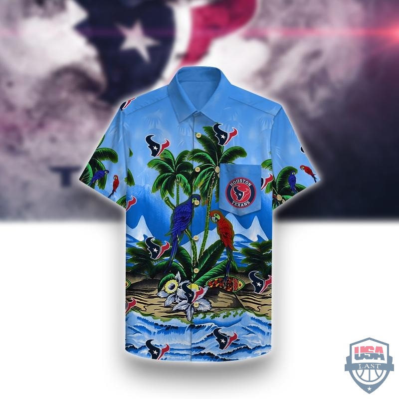 Houston Texans Parrots Couple Hawaiian Shirt