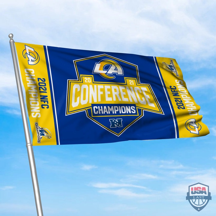 Los Angeles Rams 2021 NFC Champions House Flag Garden Flags