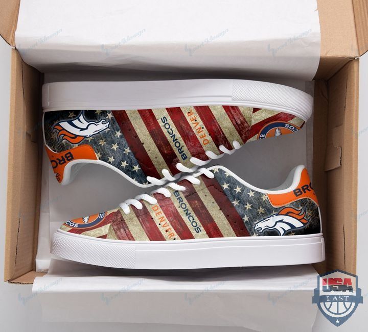 BEST Denver Broncos American Flag Stan Smith Shoes