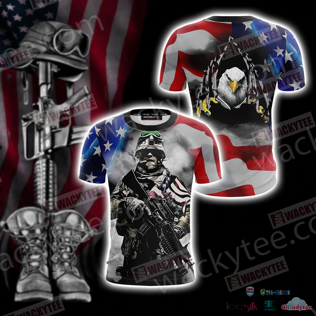 2022 Hot Sale Veteran Eagle US Flag 3D All Over Print Shirt