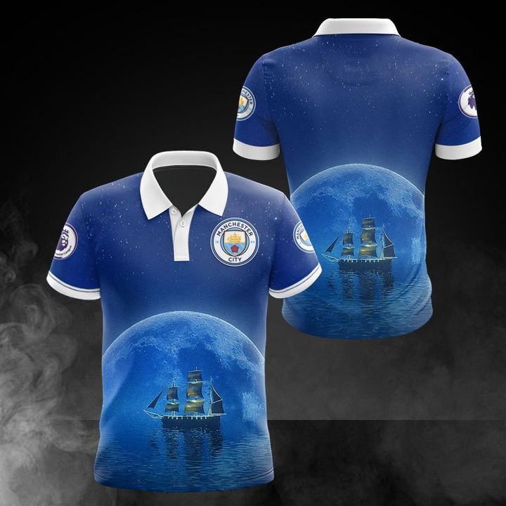 Manchester City FC Full Print Polo Shirt