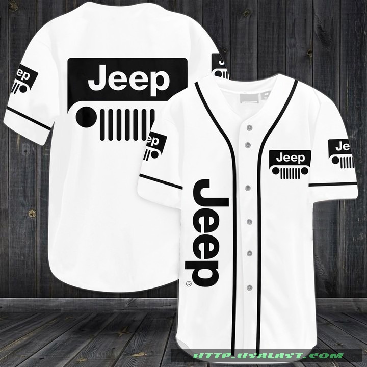 Jeep Black Logo Baseball Jersey Shirt