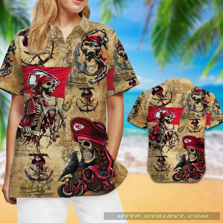 NEW Kansas City Chiefs Pirates Aloha Hawaiian Shirt