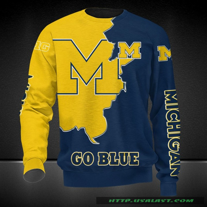 Amazing Michigan Football Go Blue 3D Hoodie T-Shirt