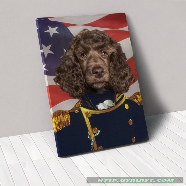 AMAZING The Admiral American Flag Personalized Pet Poster Canvas