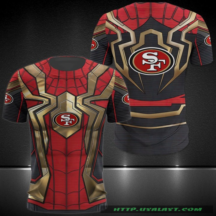 Amazing San Francisco 49ers Spider Man 3D Hoodie Sweatshirt T-Shirt
