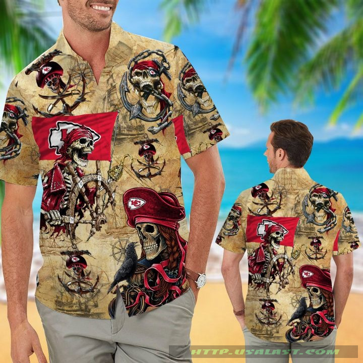 NEW Kansas City Chiefs Pirates Aloha Hawaiian Shirt