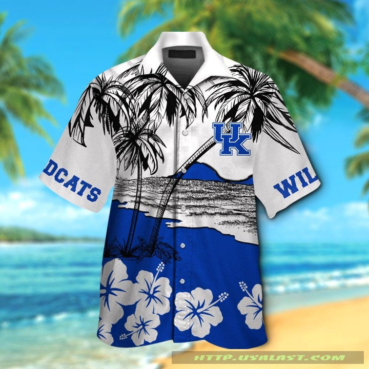 NEW Kentucky Wildcats Hibiscus Hawaiian Shirt Beach Short