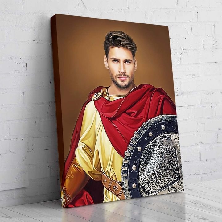 The Gladiator Personalized Male Portrait Poster Canvas Print