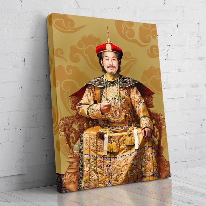 Emperor From The East Personalized Male Portrait Poster Canvas Print
