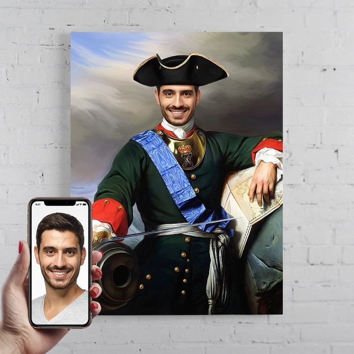 His Majesty Personalized Male Portrait Poster Canvas Print