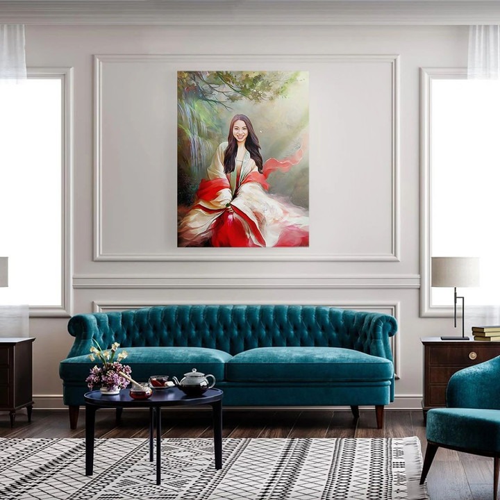 Princess From The East Personalized Female Portrait Poster Canvas Print
