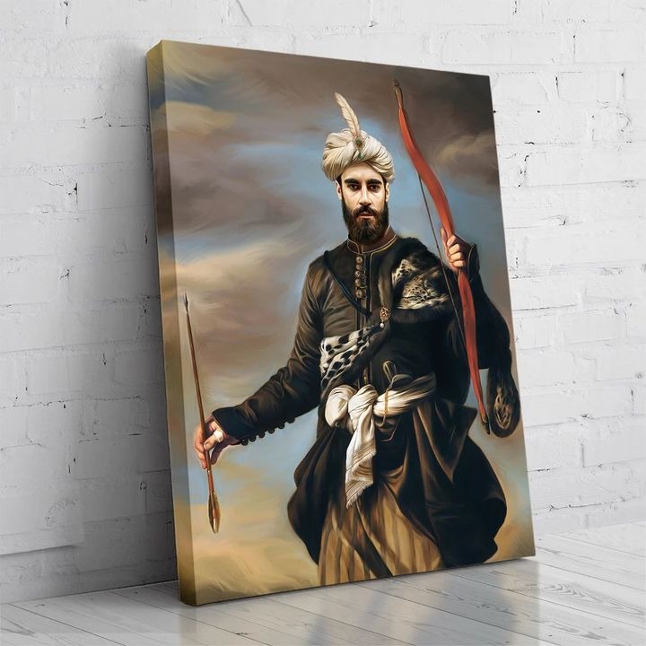 The Pharaoh Personalized Male Portrait Poster Canvas Print