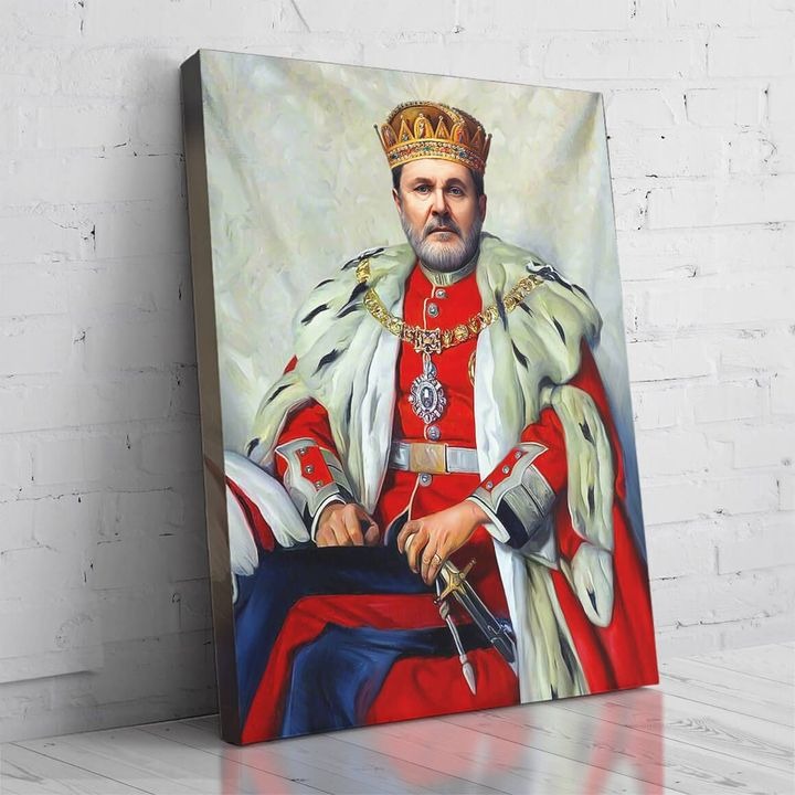 The Great King Personalized Male Portrait Poster Canvas Print