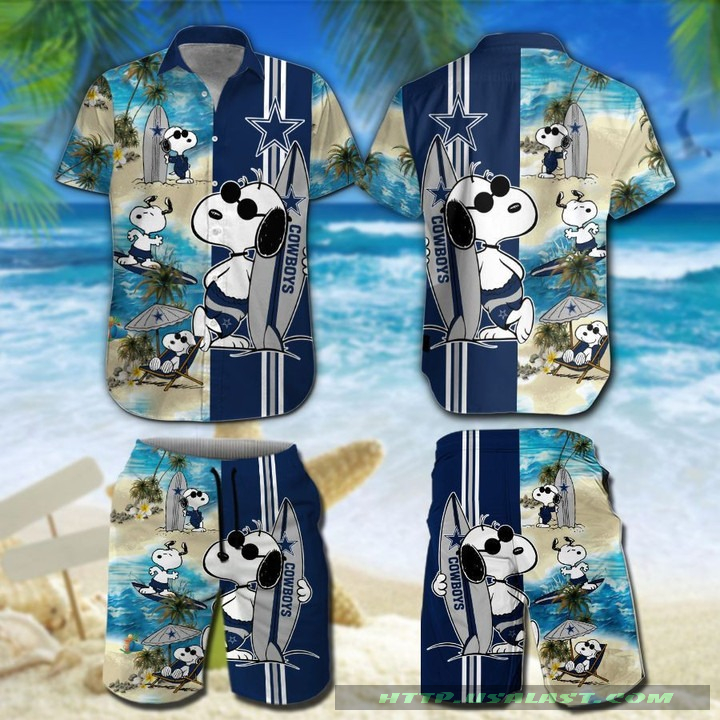 SaleoffDallas Cowboys Snoopy Surfing Hawaiian Shirt