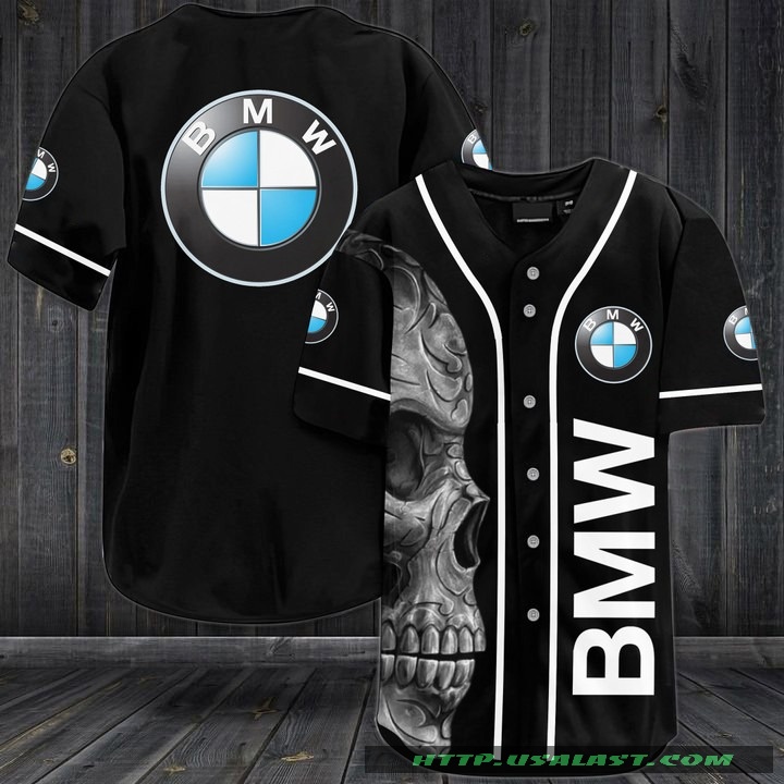 BMW Skull Baseball Jersey Shirt