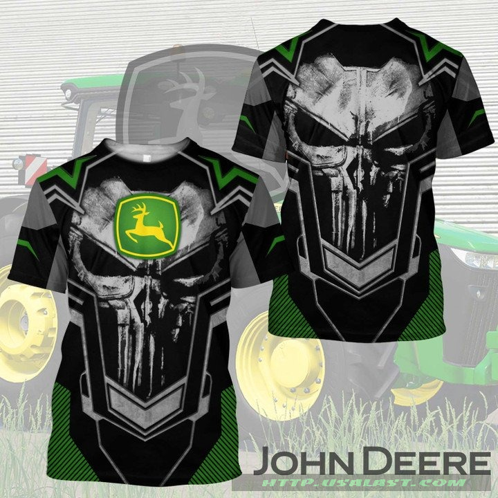 Personalized John Deere Punisher Skull 3D All Over Print Shirt