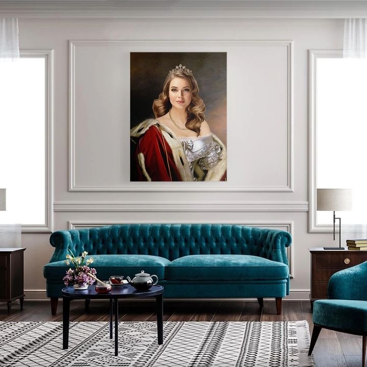 Her Majesty Personalized Female Portrait Poster Canvas Print