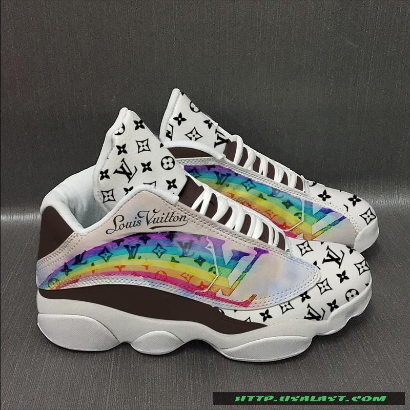 Top Trending Louis Vuitton Rainbow Air Jordan 13 Shoes Sneaker
