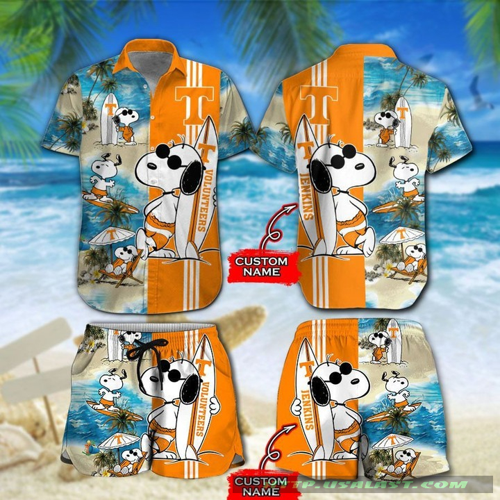 New Launch Personalized Tennessee Volunteers Snoopy Surfing Hawaiian Shirt