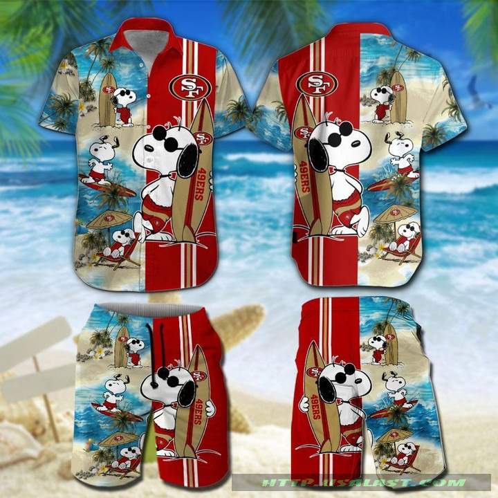 Limited Edition San Francisco 49ers Snoopy Surfing Hawaiian Shirt